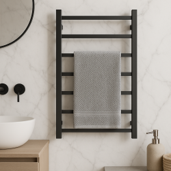 750Hx500Wx120D Gunmetal Grey Electric Heated Towel Rack 7 Bars 750Hx500Wx120D Gunmetal Grey Electric Heated Towel Rack 7 Bars